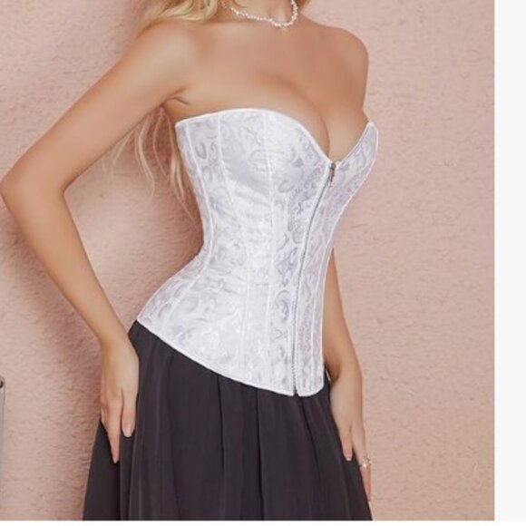 Corsets Lace Up Busiter body sharper Women's Lingerie Sizes S,M,L,XL,Color White - Picture 3 of 6